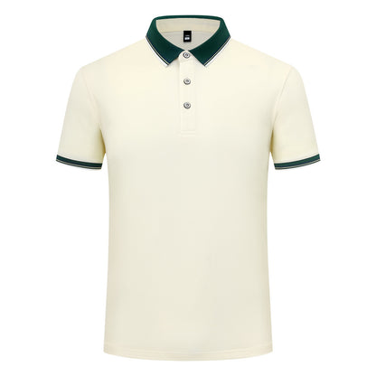 185g Elastic Fiber Di Skin Cotton Polo Shirt Color Matching