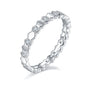 Bee Dance Of Light And Shadow - A Wedding Ring Set With Top-quality Moissanite S925 Silver And Platinum-plated Diamond. The Ring Can Be Inspected With A Diamond Pen