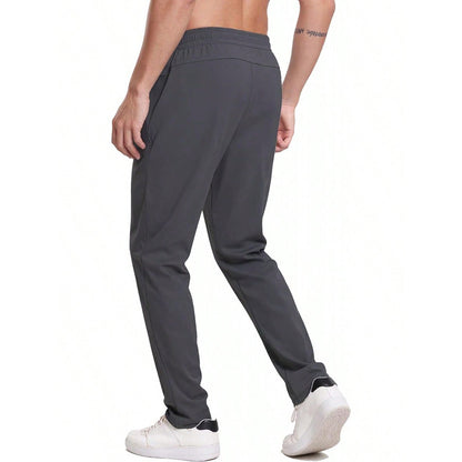 Sports Basketball Running Casual Pants Men's Loose Lace-up Elastic Waist Long Pants