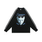 Heavy Pure Cotton Portrait Letter Printed Loose Long Sleeves