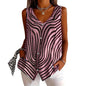 Spring And Summer New Women's Printed Button Cardigan Vest