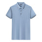 Silk Knitted Men's Short-sleeve Polo Shirt