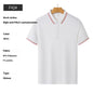 Summer Ice Silk Beaded Polo Shirt Men's Business