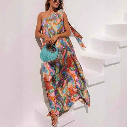 Fashion Casual Printing Holiday Women's Dress
