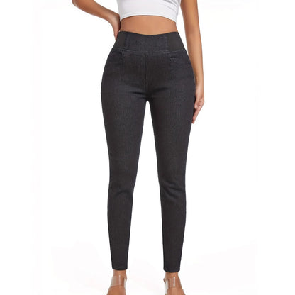 Fleece Padded Jeans Women's Slim Fit All-matching Skinny Pants