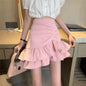 Irregular Hem Flared Skirt Women