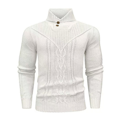 Stand Collar Classic Twisted Pullover Sweater
