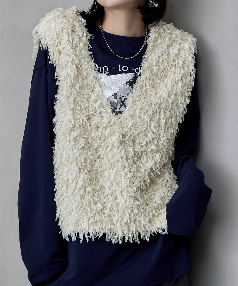 Fashion V-neck Sleeveless Soft Tassel Women's Vest