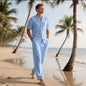 Breathable Short Sleeve Shirt Beach Suit