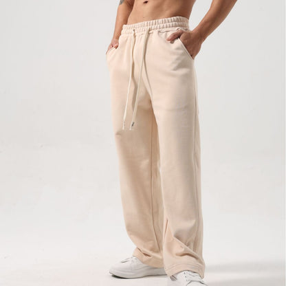 Solid Color Casual Straight-leg Men's Sports Trousers