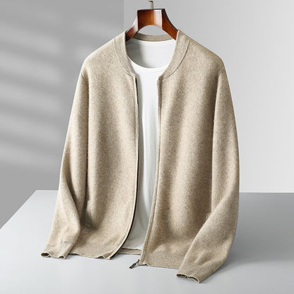 Round Neck Top Men's Cardigan Coat