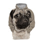 Men's Thermal Transfer 3D Dog Hoodie Coat
