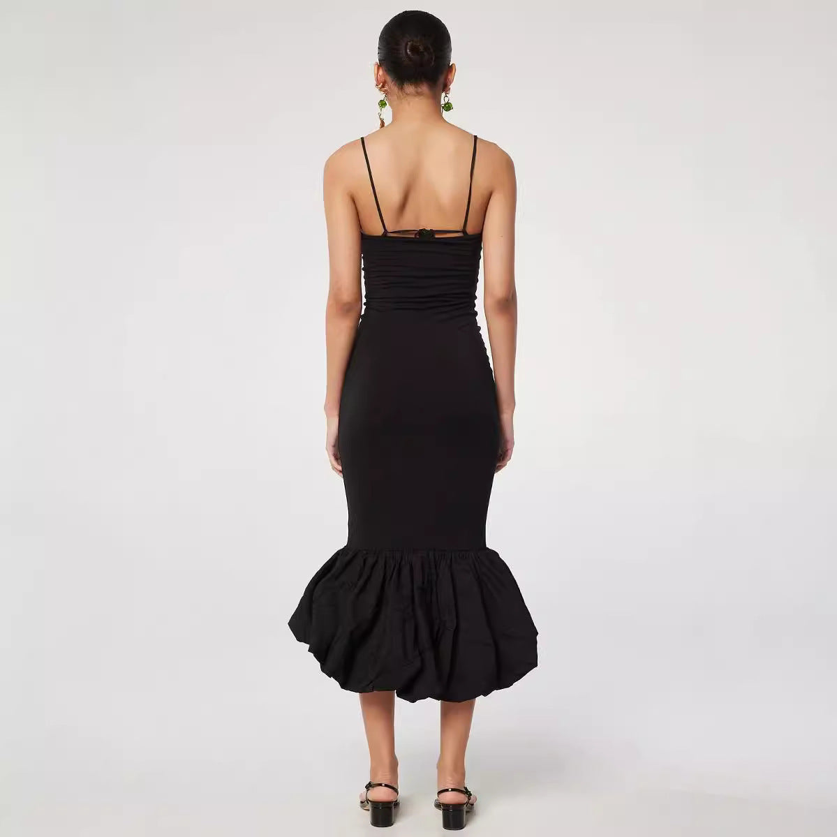 Sling Long Knitted Fishtail Dress Women