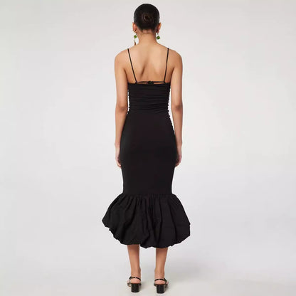 Sling Long Knitted Fishtail Dress Women