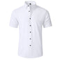 Korean Slim-fit Solid Color Shirt Men's Shirt