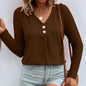 Women's Fashion Long Sleeve Button Top