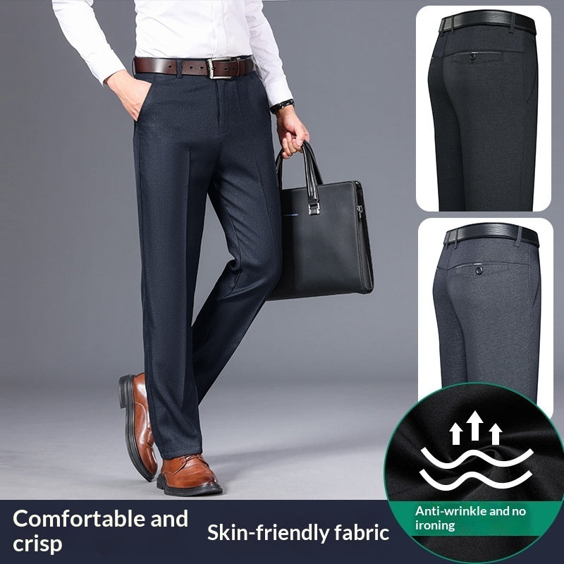 New AutumnWinter Mens Business Straight-Cut Casual Dress Trousers