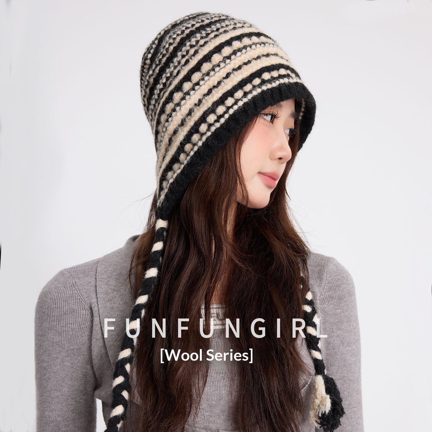 Retro Knit Beanie Women's Warm Wool Hat
