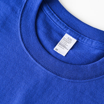 Round Neck Solid Color T-shirt Heavy Simple Style Blank Top Women's Bottoming Shirt