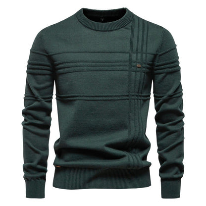 European Size Men's Round Neck Pullover