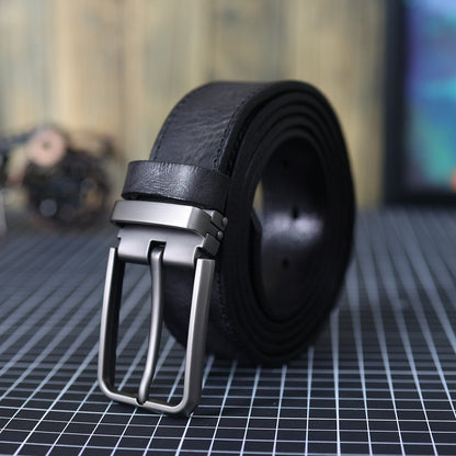 Men's Vintage Genuine Leather Belt With Pin Buckle