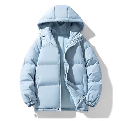 Down Cotton-padded Jacket Men's Loose And Warm Hooded Bread Coat
