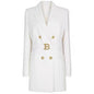 Fashionable Slim-fit Belted Long-sleeved Elegant Commuter Suit Dress