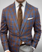 Light Business Men's Suit Printed Checks Coat