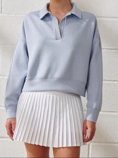 V-neck Pullover Long Sleeve Women's Clothing Fashion Casual Exercise