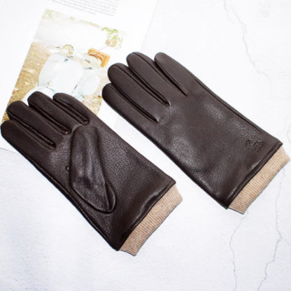 Motorcycle Riding Deerskin Gloves For Men Genuine Leather Sheepskin