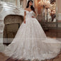 Off-shoulder French-style Bride Trailing Mori Style Simple Small Wedding Dress