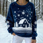 3D Digital Print Pattern Christmas Women's Flannel Sweatshirt