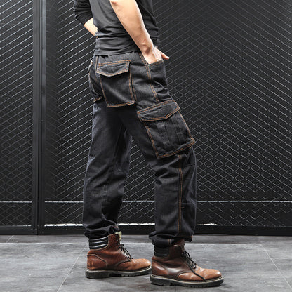 Men's Straight Cargo Pants Loose Plus Size Plus-sized Fat Guy's Pants Jeans