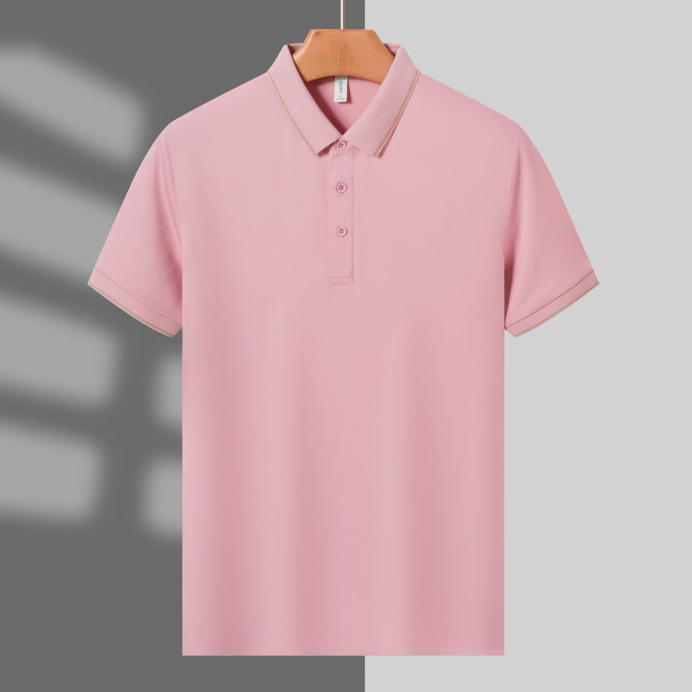 Summer Work Clothes Polo Shirt Ice Ion Single Collar Lapel Breathable Comfortable