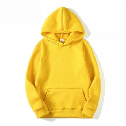 Solid Color Hooded Sweater For Men And Women