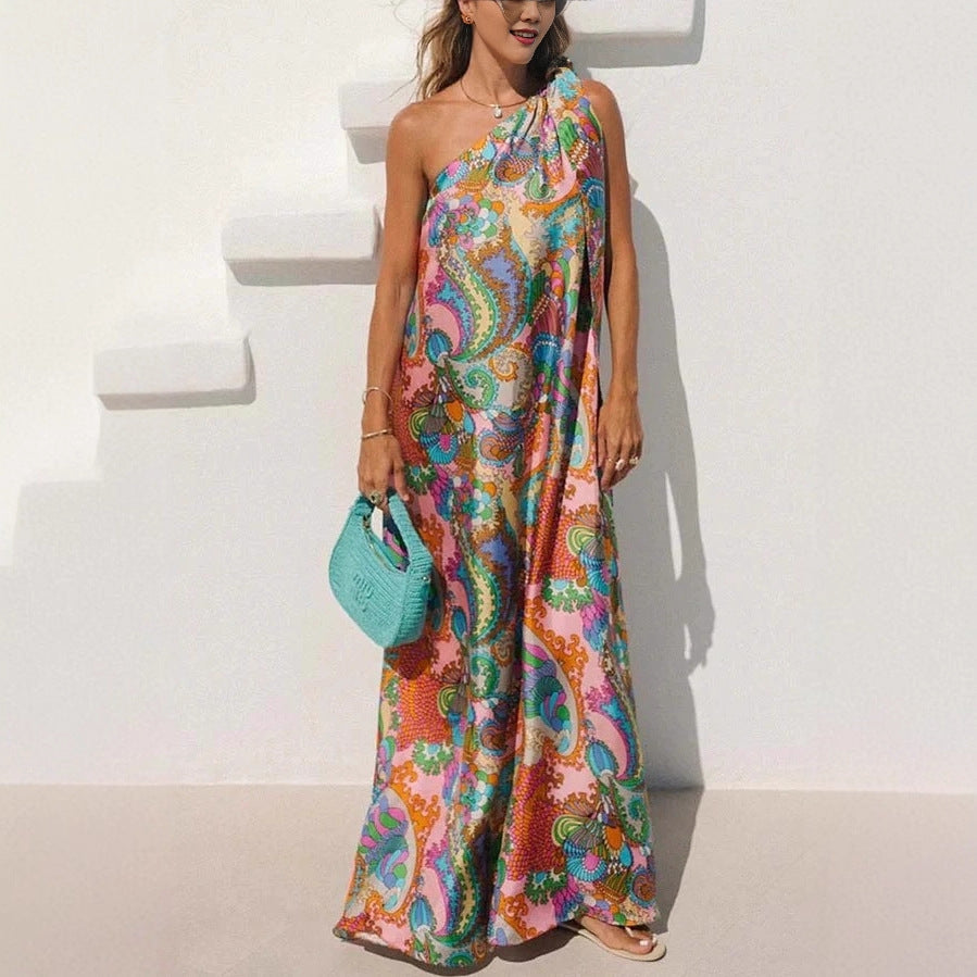 Fashion Casual Printing Holiday Women's Dress