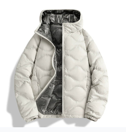 Men's Down Jacket Winter 90 White Duck Down Stand Collar Thickened Graphene Warm Jacket Coat Women