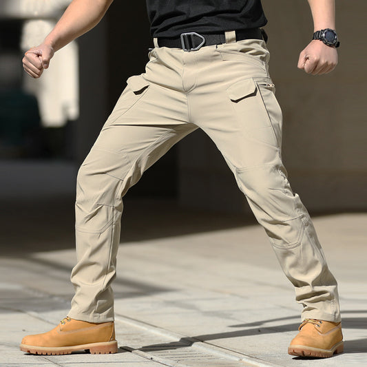 Tactical Outdoor Stretch Work Pants Loose-fitting Softshell Pants