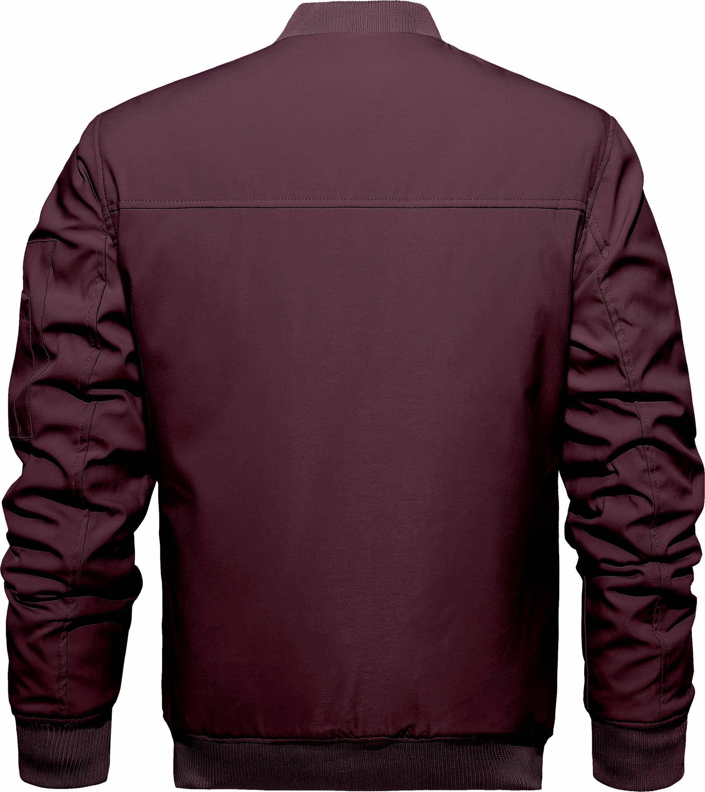 Men's Winter Bomber Jacket, Baseball Jacket Outwear, Thickened Warm Flight Jacket With Ribbed Cuffs, Windproof Casual Coat