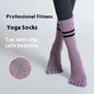 Yoga Socks Non-slip Professional Women's Toe Socks Sports Running Fitness Skipping Rope Pressure Mid-calf Pilates Socks