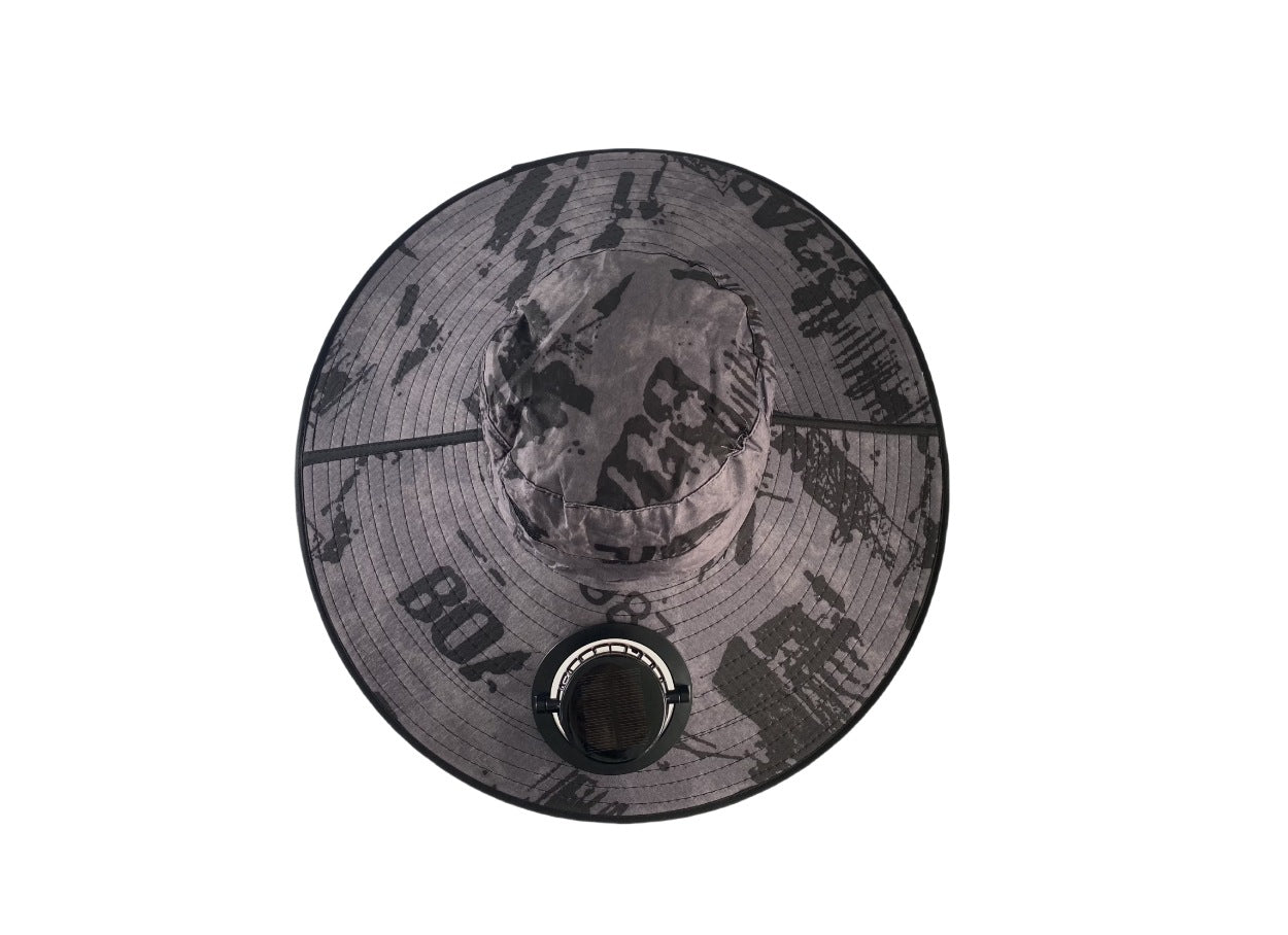 Solar-powered Dual-fan Hat With Dual Power Supply