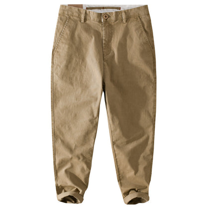 Versatile And Comfortable Cotton Business-casual Pants For Young Men