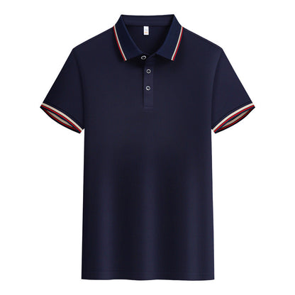 Men's And Women's Cotton Lace Lapel Summer Polo Shirt