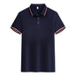 Men's And Women's Cotton Lace Lapel Summer Polo Shirt