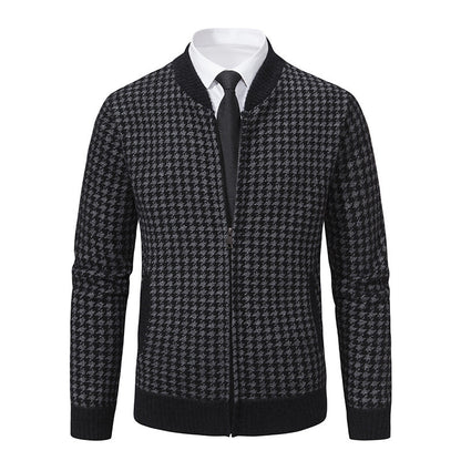 Men's Sweater Coat Cardigan Long Sleeve Knitted Thickened Warm
