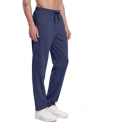 Sports Basketball Running Casual Pants Men's Loose Lace-up Elastic Waist Long Pants