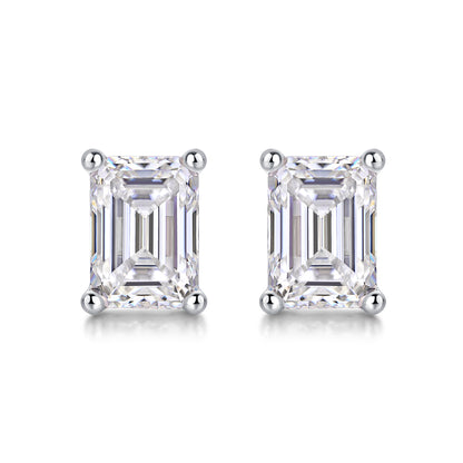 Sinking - A Fashionable And Trendy Accessory Set With Top-quality Moissanite S925 Silver And Platinum-plated Stud Earrings. The Gold Rose Gold Color Can Be Detected By A Diamond Pen