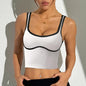 Contrast Color Wireless Beauty Back Exercise Vest Female Shockproof Push-up Yoga