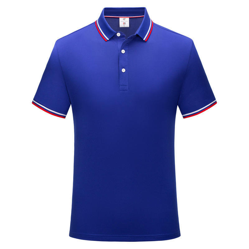 Simple Polo Shirt Short Sleeve Striped Lapel