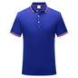 Simple Polo Shirt Short Sleeve Striped Lapel